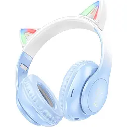 Навушники Hoco W42 Cat Ear Crystal Blue (795861) [104194]