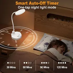 Настільний LED світильник 15W з USB портами, 3 режимами освітлення та таймером - мініатюра 8