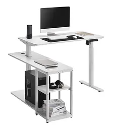 Комп'ютерний стіл OfficePro з електрорегулюванням висоти білий (ODE119W) - мініатюра 6