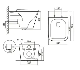 Унітаз підвісний Qtap Tern Ultra Quiet, з сидінням Slim Duroplast/ Soft-close/ Quick Release QT17332303AW - мініатюра 9