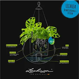 Вазон Lechuza Bola Color 23 пісочно-коричневий (16766) - мініатюра 5