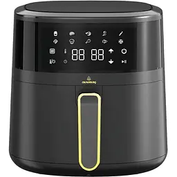Аерофритюрниця безмасляна Crownberg CB-5550 на 5л електрична з сенсорним керуванням 2000Вт Чорний