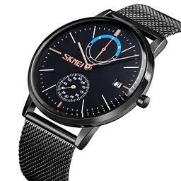 Наручний годинник чоловічий Skmei 9182 Black, 9182BK (18399) - мініатюра 2