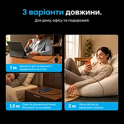Кабель Vention TSGBG USB-C - USB-C PD 100 Вт 1,5 м чорний (TSGBG) - мініатюра 12