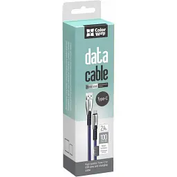 Дата кабель USB 2.0 AM to USB-C 1.0m zinc alloy blue ColorWay (CW-CBUC012-BL) - мініатюра 3