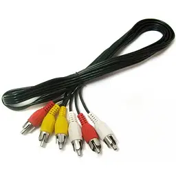 Шнур з'єднувальний 3 x RCA х 3 x RCA кабель 3 тюльпани 1.2 м