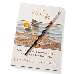 Склейка для акварелі SM-LT Art PRO CREATE 300г/м2 10л білий папір  - мініатюра 2