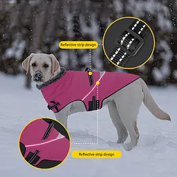 Водонепроникне пальто для собак Wan Talk Pink Dog Jacket, XL - мініатюра 3