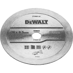 Диск пильний DeWALT алмазний кераміка/кахель, 76 х 1,0 х 9,5 мм, 1 шт. (DT20591) - мініатюра 2