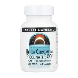 Хром Source Naturals 500 мкг (Ultra Chromium Picolinate 500) - 60 таблеток