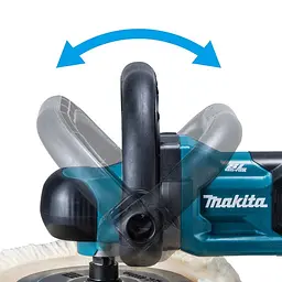 Шліфмашина полірувальна акумуляторна Makita PV001GZ (180 мм, 600-2200 хв-1, BL, XGT, без акумуляторів та зарядного пристрою) - мініатюра 5