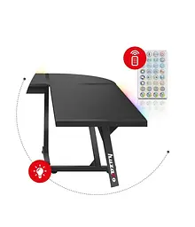 Комп'ютерний стіл Huzaro Hero 6.0 RGB LED Black - мініатюра 6