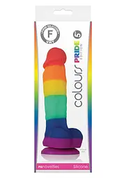 Фалоімітатор Colours Pride Edition 5" 18.5 см райдужний - мініатюра 2