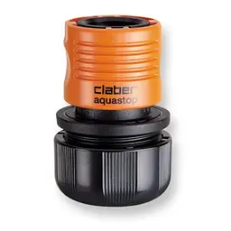 Конектор для поливального шлангу 3/4" з системою "Aquastop" Claber 8604