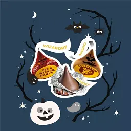 Шоколадні цукерки Hershey's Kisses Milk Chocolate Harry Potter Halloween Candy Cane 59 г - мініатюра 7