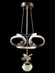 Люстра стельова LED Splendid Ray L124/2, 2 лампи, золото, білий, регульована висота 30-120 см