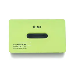 Набір гуашевих фарб HIMI Twin Cup 72x12 мл, пенал зелений яблуко (6937327503447)