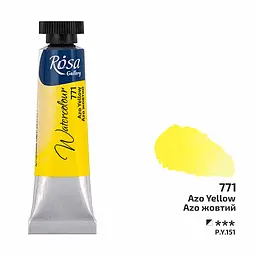 Фарба акварельна Azo жовтий (771) туба 10 мл Rosa Gallery