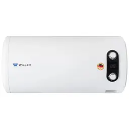 Водонагрівач Willer Horizon, 2 кВт, мокрий ТЕН, 80 л, циліндричний, горизонтальний, білий (EH80RI-Horizon)