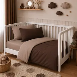 Дитяча постільна білизна MIRSON BABY фланель Cappuchino/Brown 110х160см (2200012799444)