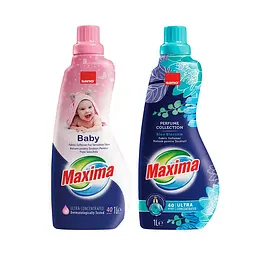 Суперконцентрований ополіскувач Sano Maxima Baby 1 л & Суперконцентрований ополіскувач Sano Maxima Blue Blossom, 1 л (991419, 991426)