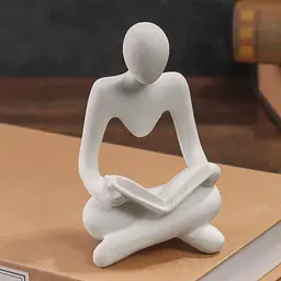Статуетка МВМ My Home Мислитель з книгою біла (DH-ST-23 WHITE) - мініатюра 3