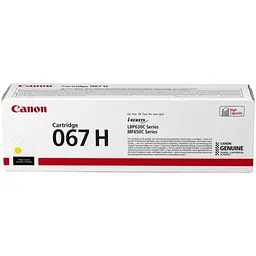 Canon Картридж 067H MF651Cw/MF655Cdw/MF657Cdw/LBP631Cw/LBP633Cdw Yellow (2350 стор.)