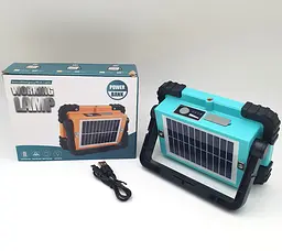LED Прожектор 30W акумуляторний світлодіодний із сонячною батареєю та функцією Power Bank 3600mAh ліхтар 13х18см UKC 881 - мініатюра 6