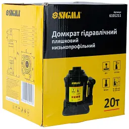 Домкрат Sigma гідравлічний пляшковий низькопрофільний 20т, 185-355мм (6101211) - мініатюра 5