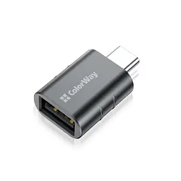 Перехідник Type-C (M) - USB 3.2 (F), Grey, ColorWay (CW-AD-AC3)