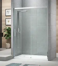 Двері в нішу Koer SR SD05-140x200-TR-01 прозоре скло Easy Clean 6 мм, хром KR5406, універсальні, прозорий, хром - мініатюра 5