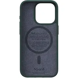 Чохол-накладка Njord Salmon Leather MagSafe Case Green для iPhone 15 Pro (NA53SL02) - мініатюра 5