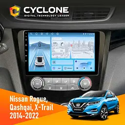 Штатна магнітола Nissan Qashqai, X-Trail 2014+ Cyclone C10-012 4x64, DSP, 4G Cyclone (НФ-00007744)
