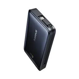 Універсальна мобільна батарея Baseus Nomos Qi2 Magnetic Power Bank Type-C Cable 10 000 mAh 45W Чорний P10078800123-00