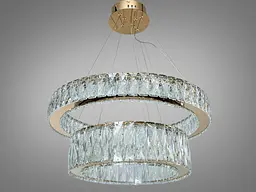 Люстра LED Diasha 575/600+420G золото 105 Вт пульт - мініатюра 6