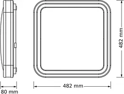 Osram Світильник НСП CEILING NOIR 48x48см Square 72 W 4000 К - мініатюра 2