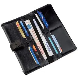 Чоловічий шкіряний гаманець SHVIGEL 19,5х9,5х1 см acs0016056 - мініатюра 4
