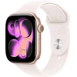 Смарт-годинник Apple Watch Series 11 GPS 42mm Rose Gold Alu. Case w. Light Blush S. Band - S/M (MEU04)