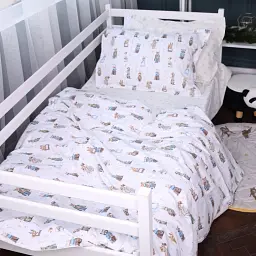 Наволочка MirSon Poplin Line Kids 03 Animals 60х60 см бежева (2200009712999) - мініатюра 6