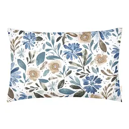 Комплект постільної білизни Cosas євро без простирадла CALIFORNIA FLOWERS 200 x 220 см (FlowersWashBlueWhite_200_2) - мініатюра 3