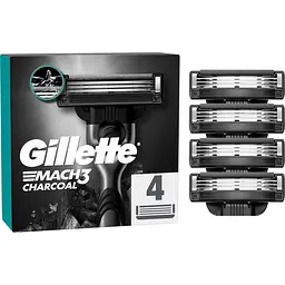 Змінні касети для гоління Gillette Mach 3 Charcoal 4 шт. - мініатюра 2