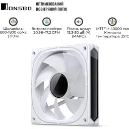 Кулер до корпусу JONSBO FR-505W ARGB White - миниатюра 8