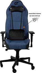 Геймерське крісло GT Racer чорне з темно-синім (X-8009 Fabric Dark Blue/Black) - мініатюра 5