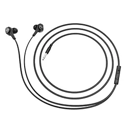 Провідні навушники Hoco M66 Passion in-line control eaphones with mic Hi-Res, 3.5mm, 1.2m, black - мініатюра 3