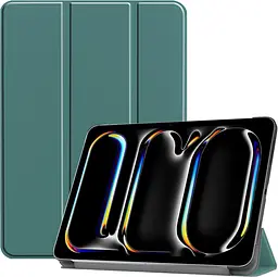 Чохол-книжка BeCover Smart Case для Apple iPad Pro 13" M4 2024 Dark Green (711645) - мініатюра 2