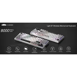 Клавіатура MageGee Light 87 Wireless Blue Whale Switch Star White (6971969728431-UA) [164292] - мініатюра 5