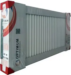 Радіатор сталевий панельний Optimum 22 бокове 500x900, Білий