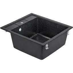 Кухонна мийка Lidz 460x515/200 BLA-03 чорна (LIDZBLA03460515200) - мініатюра 2