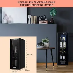 Холодильник винний KLARSTEIN Shiraz 12 Slim Uno (10034625) - мініатюра 5