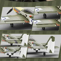 Літак на радіокеруванні SCHE W551 Four-channel Stunt Fighter Green - мініатюра 4
